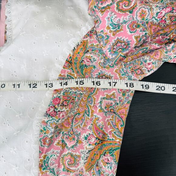Vintage Prairie Dress Womens Floral Paisley Western Cottage Core Peasant Boho - Picture 11 of 14